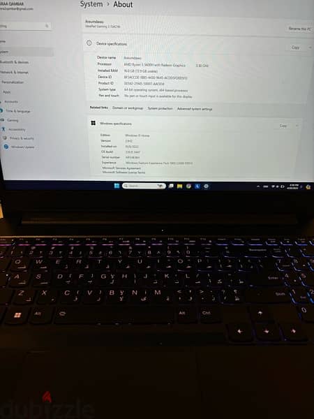 Lenovo IdeaPad 3 Gaming laptop Ryzen 5, 16GB RAM with charger 4