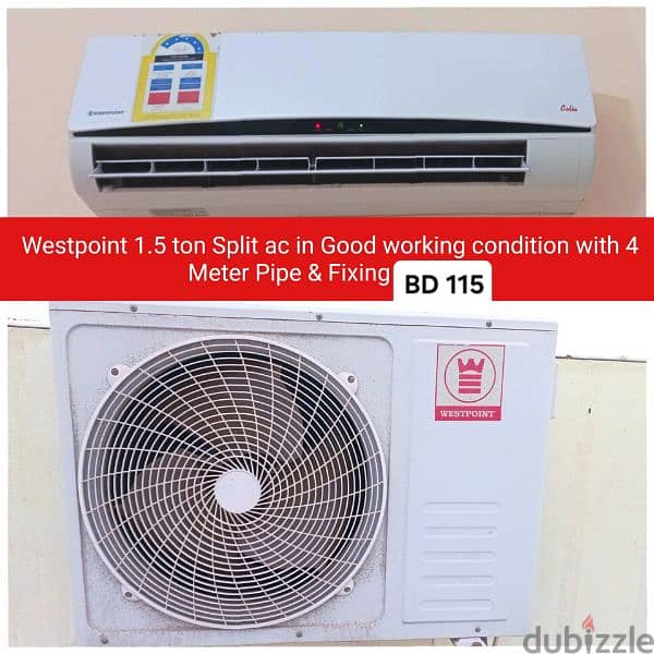 Classpro 1.5 ton split ac and other acss for sale with fixing 9