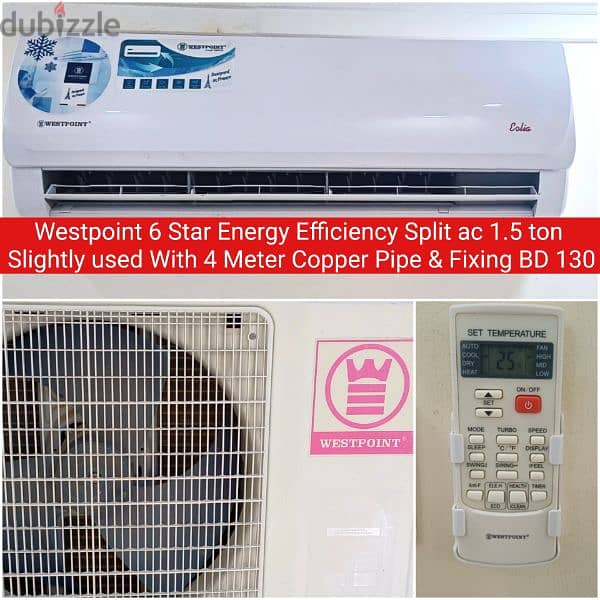 Classpro 1.5 ton split ac and other acss for sale with fixing 11