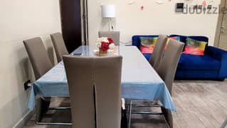6 chair big dining table set 0