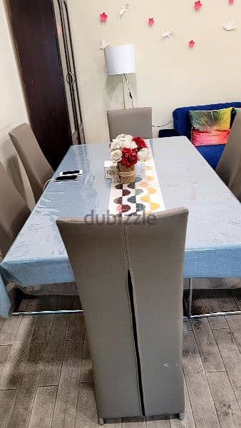 6 chair big dining table set 1