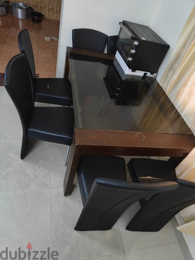 Used Dining table & Cupboard for sale 1