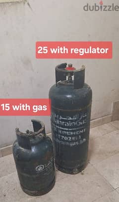 small with gas 15 mediam with regulator 25 last