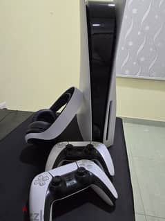 Playstation 5 (PS5) with Two Controllers and Headset