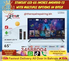65inches LCD SMART ANDROID 13 BOX PACK WITH ALL ACCESSORIES FOR SALE
