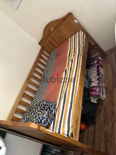 Baby single bed with mattress