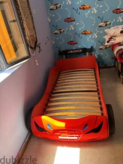 Almost new race car bed