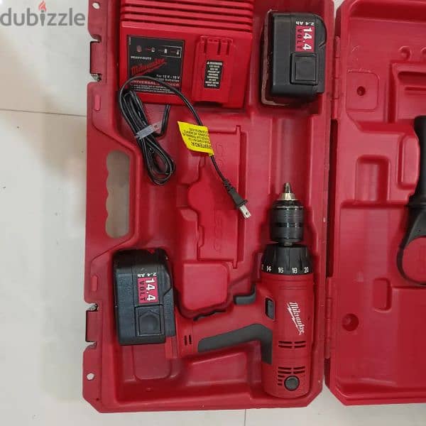 Milwaukee Drill Driver 1/2"  14.4V with 2 batteries & charger in Box 1