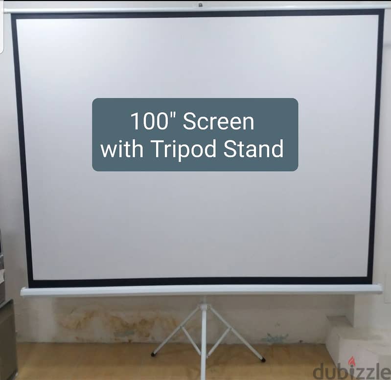New Box Pack Projector Screen 60",100",120",150" Tripod Stand/Wall Mou 7
