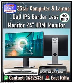 DELL 24"FULL HD Borderless Monitor 360*Rotatable (Res1920 X 1080) 0