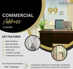 Rent for 99BD month Commercial office