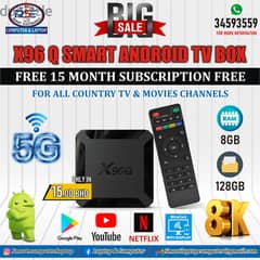 X96 Smart TV 8K Android Box All TV & Movies Channels Work Free 8GB RAM 0