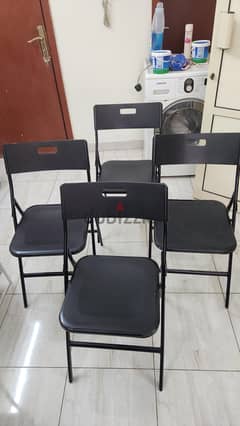 Folding table with chairs