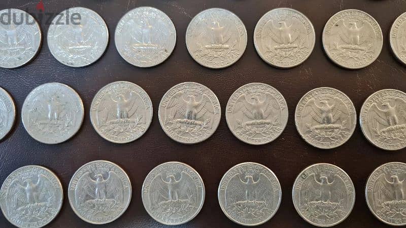 Old US liberty Quarter dollar 29 coins different years 2