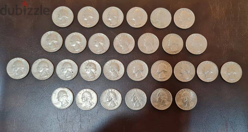 Old US liberty Quarter dollar 29 coins different years 3