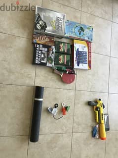 Board Games, Beyblade Nerf Gun and Table Tennis