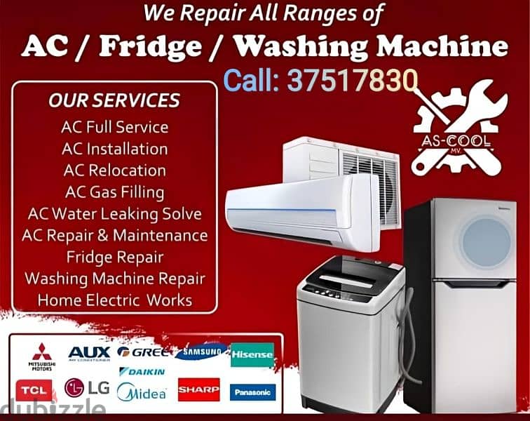 repairing & service all kinds air conditioner washing machine 1
