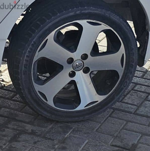 4 (17-inch) rim with tire for sale , price 40 bhd 1