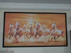 7 HORSE CANVAS PHOTO FRAME 132 x72 cms