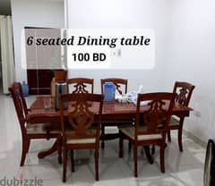 Strong Wooden 6 Seated Dinning Table For Sale BD 80
