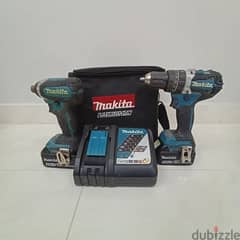 Used Makita Cordless Brushless Hammer Drill & Impact Driver
