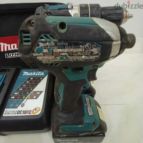 Used Makita Cordless Brushless Hammer Drill & Impact Driver 4