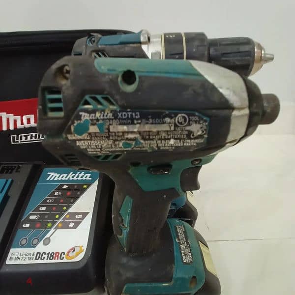 Used Makita Cordless Brushless Hammer Drill & Impact Driver 13