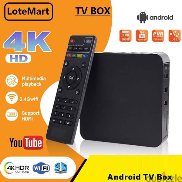 4K Android TV box Reciever/ALL TV channels Without Dish/Smart box 0