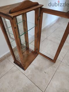 Small Wooden Glass Showcase