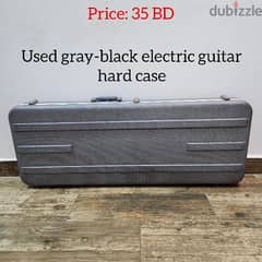 Used Black-gray electric guitar hard case