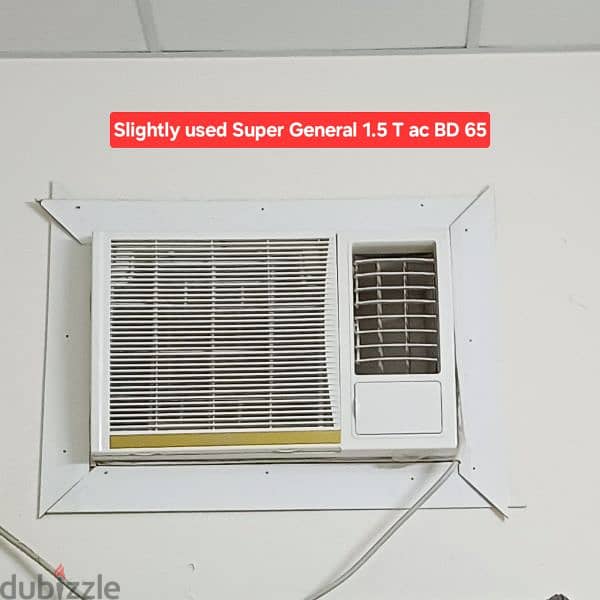Slightly used super General 1.5 ton and other acss 4 sale with fixing 0