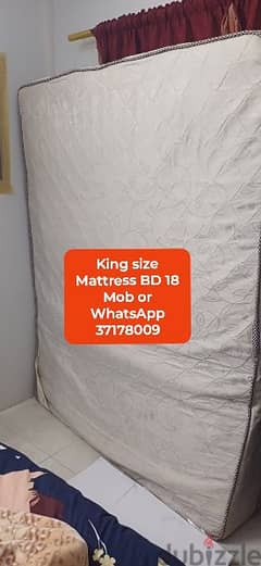 King size Mattress and other household items for sale with delivery