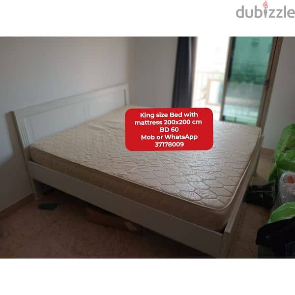 King size Mattress and other household items for sale with delivery 10