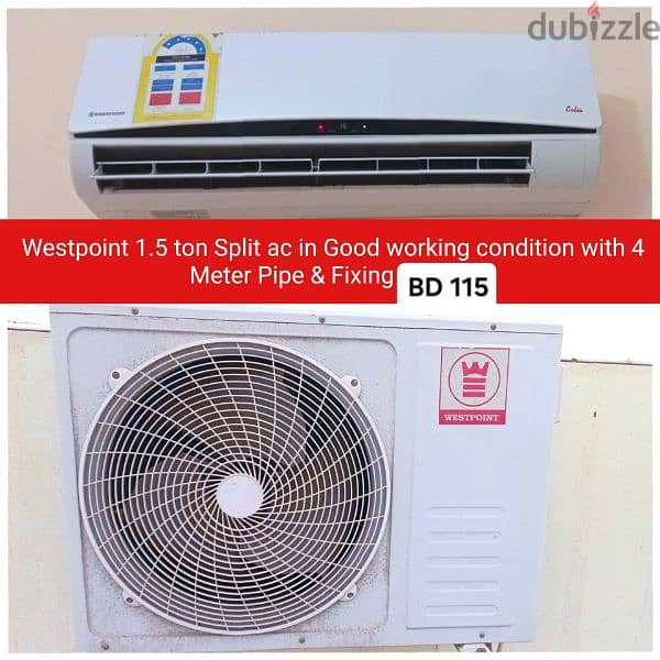 york 1.5 ton split ac and other acss for sale with fixing 6
