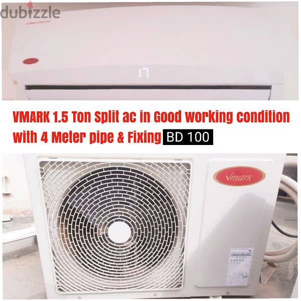 york 1.5 ton split ac and other acss for sale with fixing 8