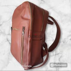 Genuine leather backpack bag