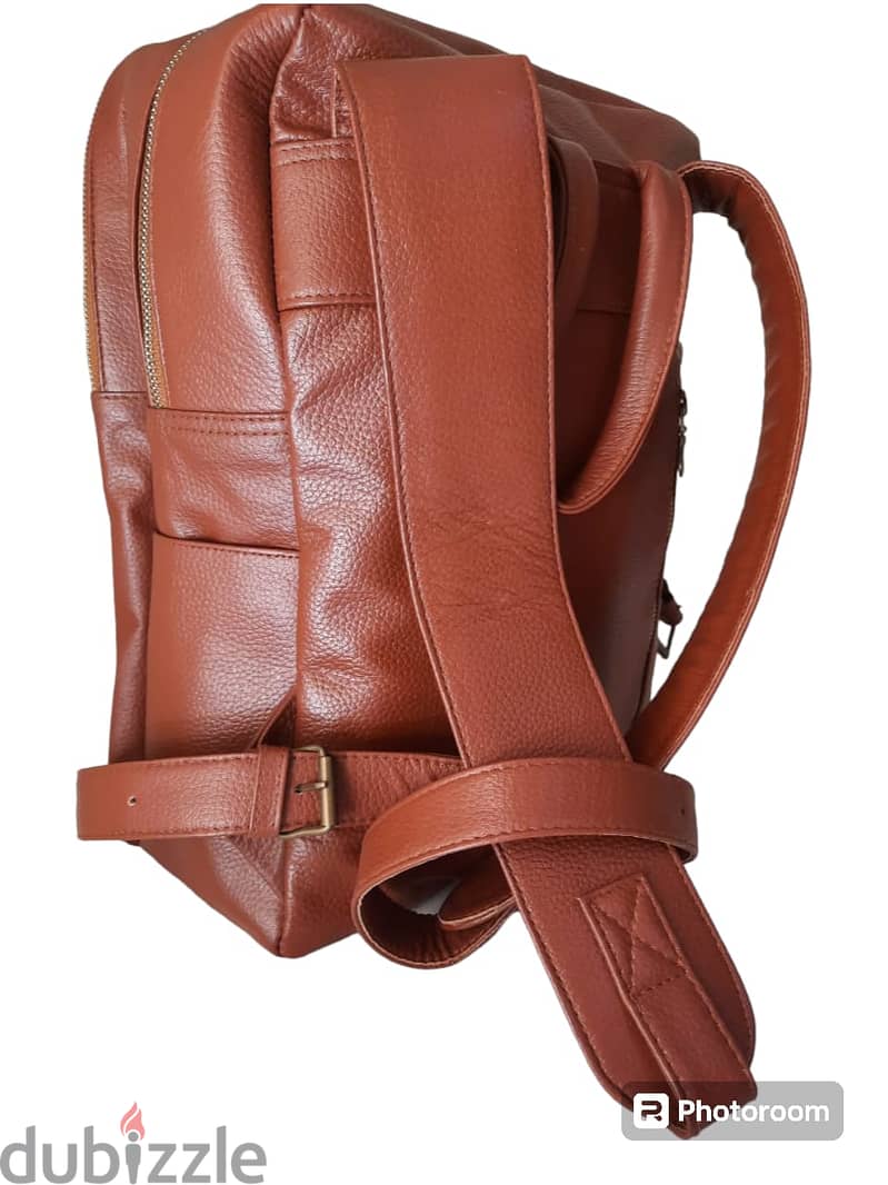 Genuine leather backpack bag 1