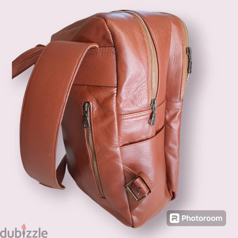Genuine leather backpack bag 7