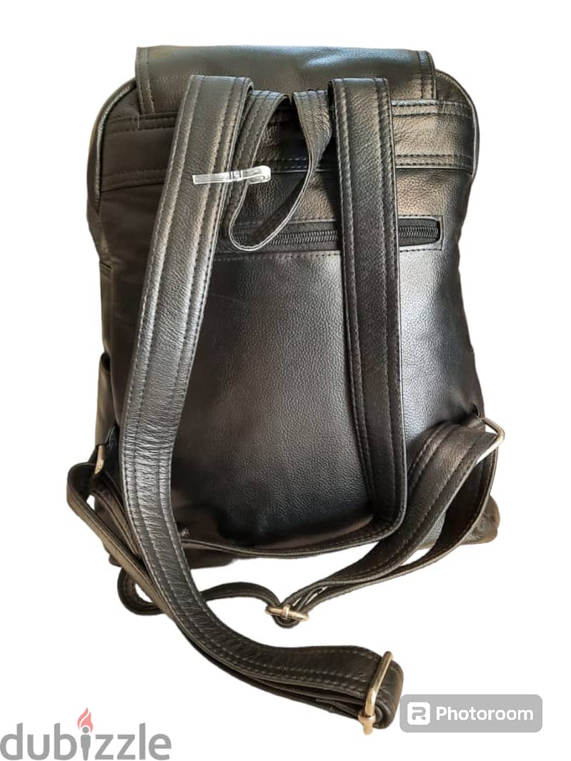 Genuine leather backpack bag 10