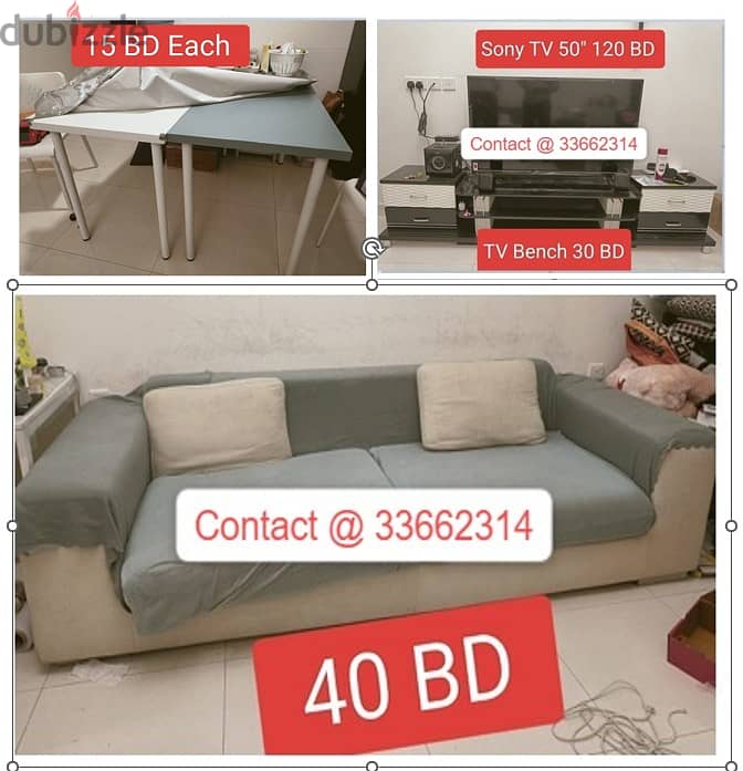 Used Furniture in Very Good Condition - Branded like IKEA, Home Box St 2
