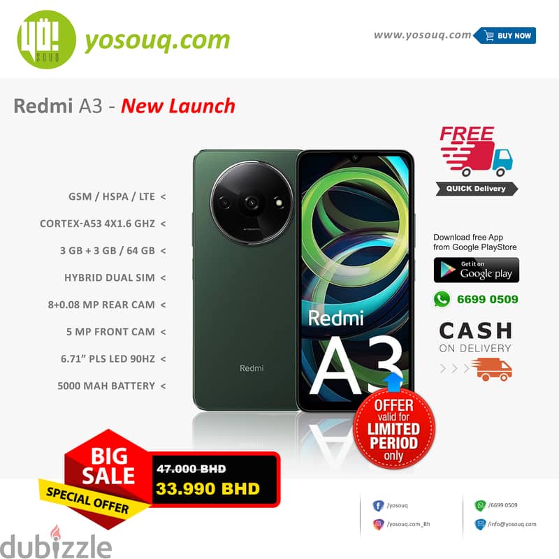 Brand New Redmi A3 for just 33.990BD 4