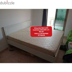 King size Bed with mattress and All type household items for sale