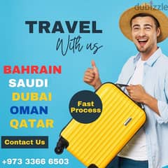 Travel to Bahrain, Saudi, Dubai, Qatar, Oman Tourist Visa Available