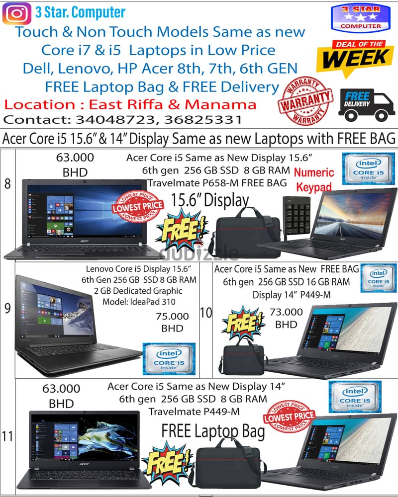 DELL,Lenovo,HP, Acer Core i7,i5 8th,7th Gen Laptop In affordable Price 1