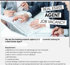 job vacancy available for real estate agent