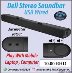 Dell Multimedia Sound Bar Very Good Working Use With Laptop & Computer 0