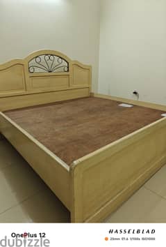 Wooden cot and sofa