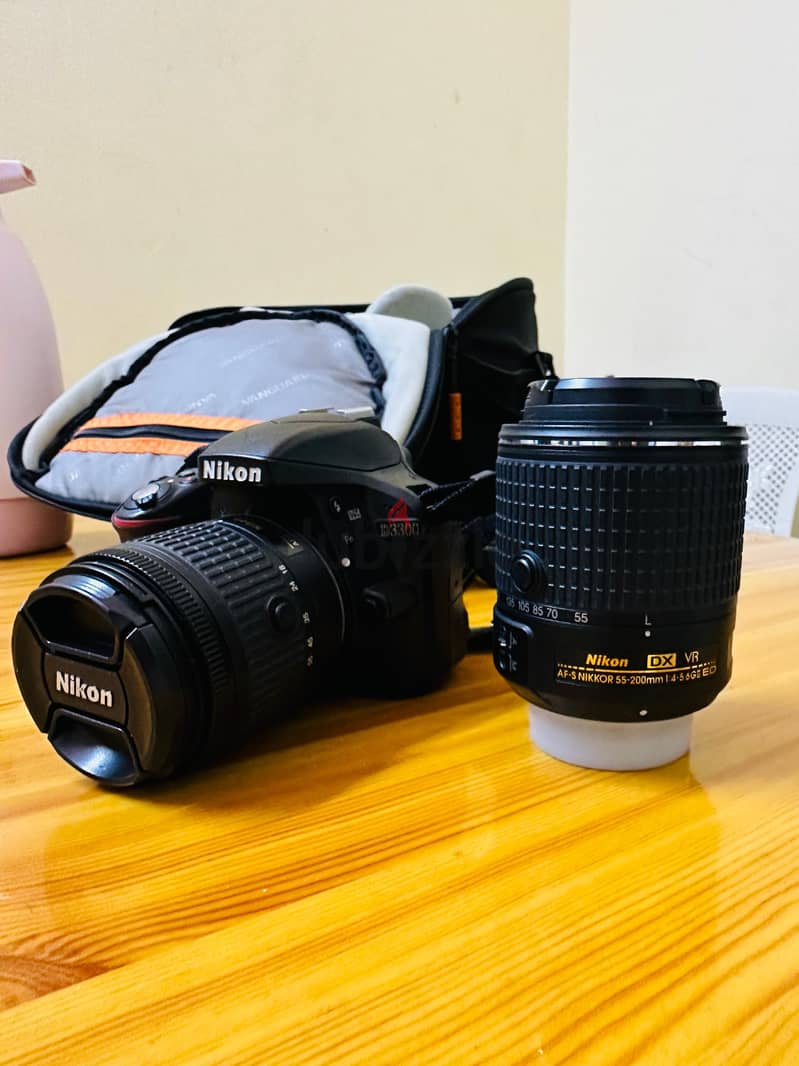 Nikon D3300 DSLR Camera, AF-P DX 18-55mm Lens+F-S 55-200m VR II Lens 5