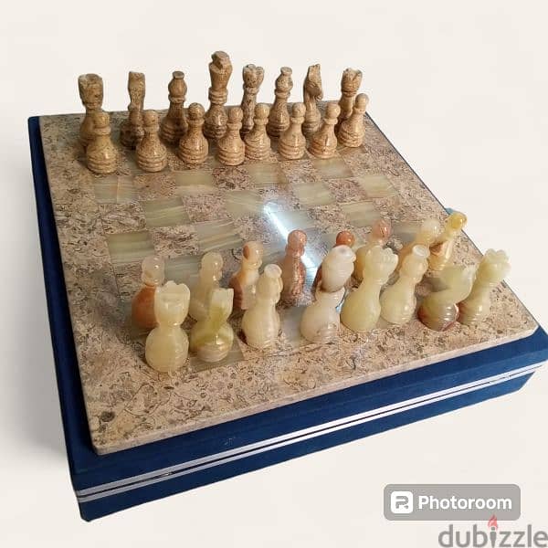 New Pakistani onyx Marble chess set 1