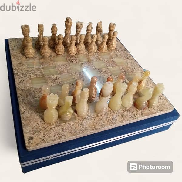 New Pakistani onyx Marble chess set 11